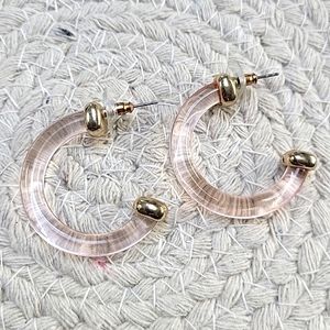 Lucite Hoop Earrings